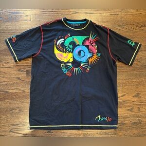 COOGI Australia Graphic T-Shirt – Black Multicolor Art Design – Men’s XXXL